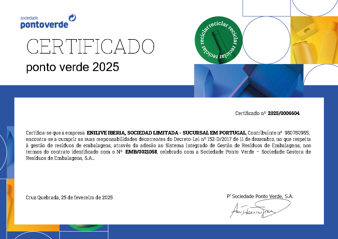 CERTIFICADO PONTO VERDE