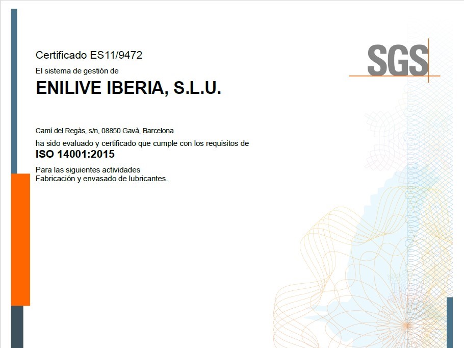 CERTIFICADO ISO 14001:2015